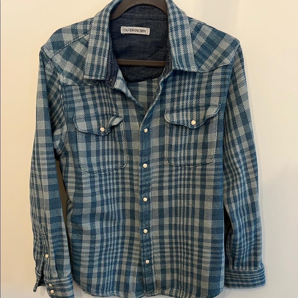 Outerknown Blue Relaxed Fit Casual Shirt